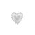silver beaded heart concho