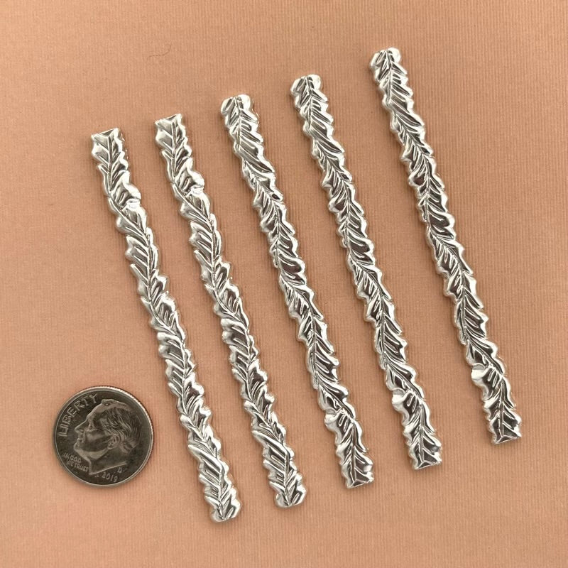 silver half round vine ring shank