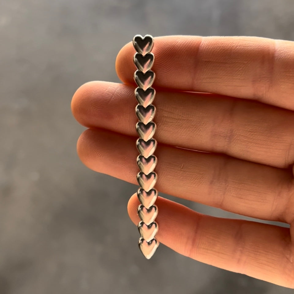 silver heart ring blank