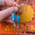  turquoise earrings with teardrop casting