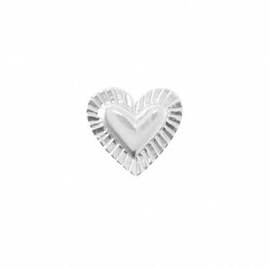 silver ruffled heart concho